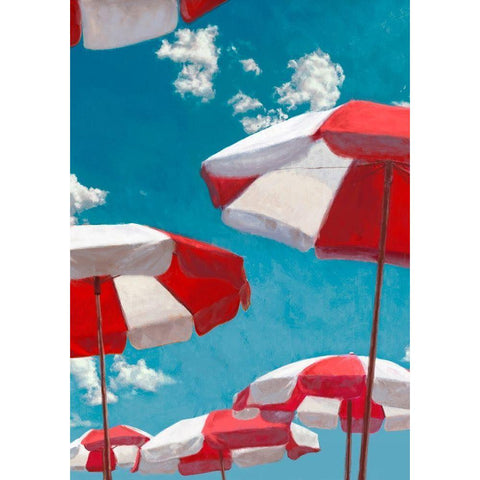 Beach Life II Black Modern Wood Framed Art Print with Double Matting by Marzi, Dario