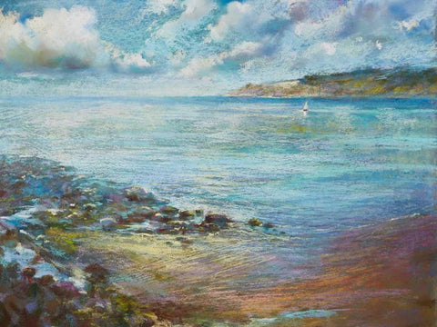 Sail Away White Modern Wood Framed Art Print with Double Matting by Whatmore, Nel