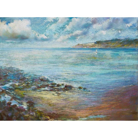 Sail Away Black Modern Wood Framed Art Print with Double Matting by Whatmore, Nel