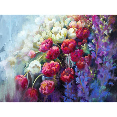 The Fabulous Florist (detail) Gold Ornate Wood Framed Art Print with Double Matting by Whatmore, Nel