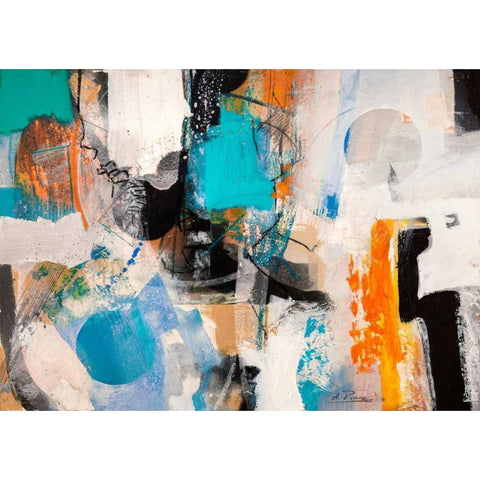 Jewels Black Modern Wood Framed Art Print with Double Matting by Pima, Arthur