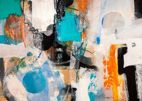 Jewels Black Ornate Wood Framed Art Print with Double Matting by Pima, Arthur