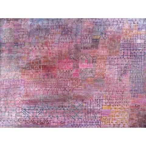 Cathedrals White Modern Wood Framed Art Print by Klee, Paul