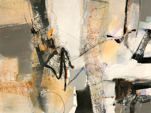 In costruzione White Modern Wood Framed Art Print with Double Matting by Piovan, Maurizio