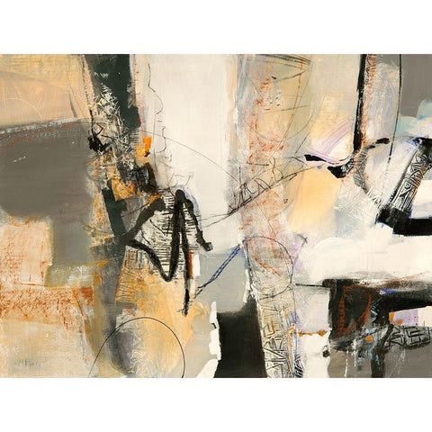 In costruzione Black Modern Wood Framed Art Print with Double Matting by Piovan, Maurizio