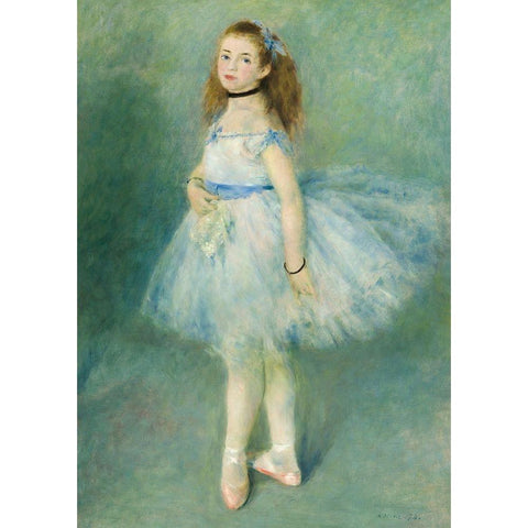 The Dancer Black Modern Wood Framed Art Print with Double Matting by Renoir, Pierre-Auguste