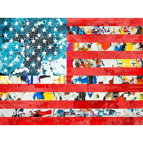 United States of Pop White Modern Wood Framed Art Print by Simon, Pat