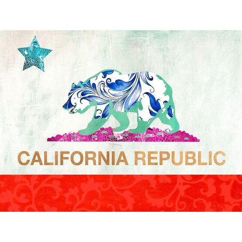 California Pop Gold Ornate Wood Framed Art Print with Double Matting by Simon, Pat