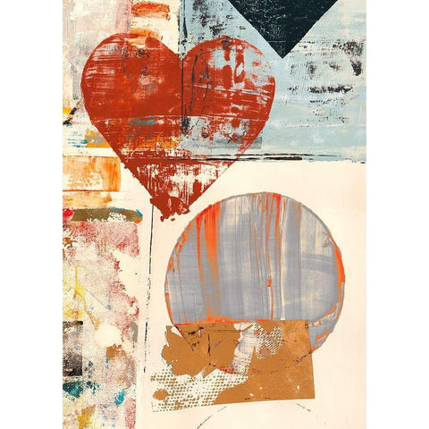 Pop Love #3 (detail-Heart) Black Modern Wood Framed Art Print by Winkel, Peter