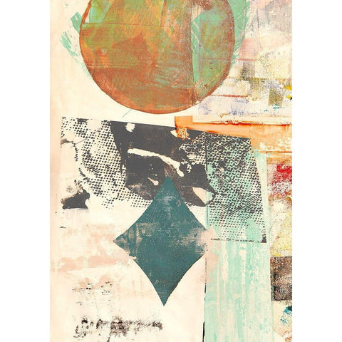 Pop Love #3 (detail-Moon) Black Modern Wood Framed Art Print with Double Matting by Winkel, Peter