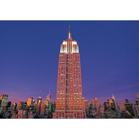 Empire State Building Black Modern Wood Framed Art Print with Double Matting by Berenholtz, Richard