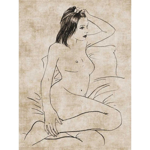 Linstant Black Modern Wood Framed Art Print by Roux, Simon