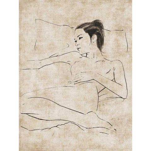 Silence White Modern Wood Framed Art Print by Roux, Simon