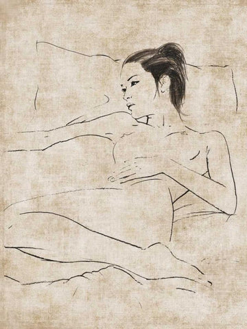 Silence White Modern Wood Framed Art Print with Double Matting by Roux, Simon