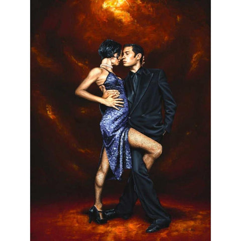 Held in Tango Gold Ornate Wood Framed Art Print with Double Matting by Young, Richard