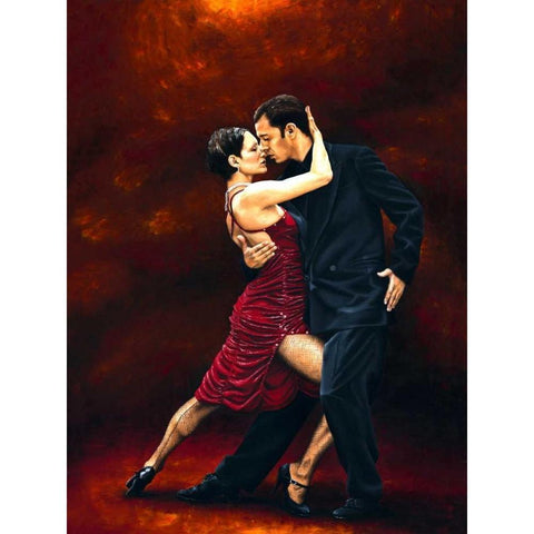 That Tango Moment White Modern Wood Framed Art Print by Young, Richard