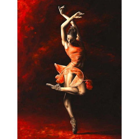 The Passion of Dance Black Modern Wood Framed Art Print with Double Matting by Young, Richard