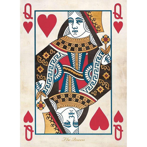 Queen of Hearts Gold Ornate Wood Framed Art Print with Double Matting by Sandro, Ferrari