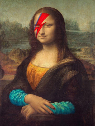 Glam Lisa White Modern Wood Framed Art Print with Double Matting by Hill, Steven