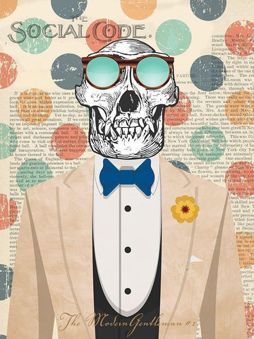 The Modern Gentleman #1 Black Ornate Wood Framed Art Print with Double Matting by Steven, Hill