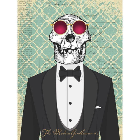 The Modern Gentleman #2 Black Modern Wood Framed Art Print by Steven, Hill
