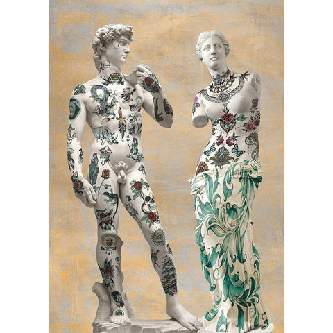 Stattoo III Black Modern Wood Framed Art Print by Hill, Steven