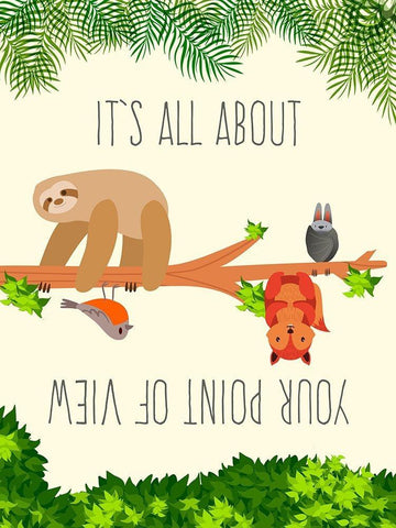 Its All about your Point of View White Modern Wood Framed Art Print with Double Matting by Hill, Steven