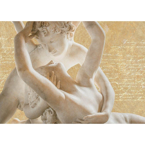 Endless Love (Cupid And Psyche) Black Modern Wood Framed Art Print with Double Matting by Hill, Steven