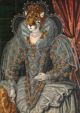 The Lady Black Ornate Wood Framed Art Print with Double Matting by Lamanche, Stef