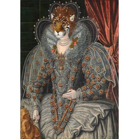 The Lady Gold Ornate Wood Framed Art Print with Double Matting by Lamanche, Stef