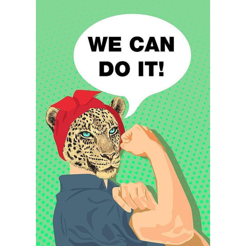 She can do it! Black Modern Wood Framed Art Print by Matt, Spencer