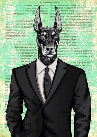 Distinguished Gentleman White Modern Wood Framed Art Print with Double Matting by Matt, Spencer