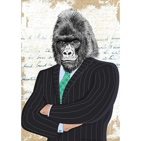 Distinguished Boss White Modern Wood Framed Art Print by Matt, Spencer