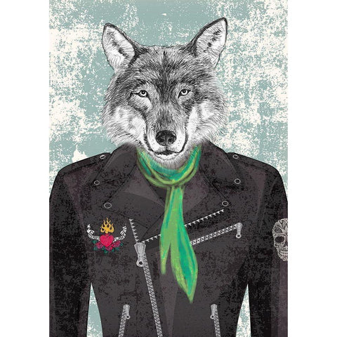 Road King White Modern Wood Framed Art Print by Matt, Spencer