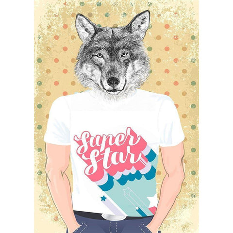 Super Star Black Modern Wood Framed Art Print by Matt, Spencer