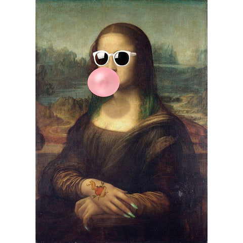 Leisure Time-Monna Lisa White Modern Wood Framed Art Print by Spencer, Matt