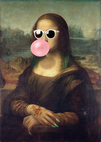 Leisure Time-Monna Lisa Black Ornate Wood Framed Art Print with Double Matting by Spencer, Matt