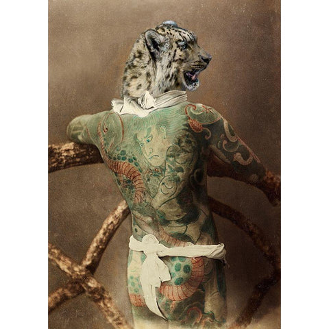 Traditional Tattoo I White Modern Wood Framed Art Print by Spencer, Matt