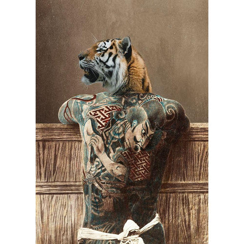 Traditional Tattoo II Gold Ornate Wood Framed Art Print with Double Matting by Spencer, Matt