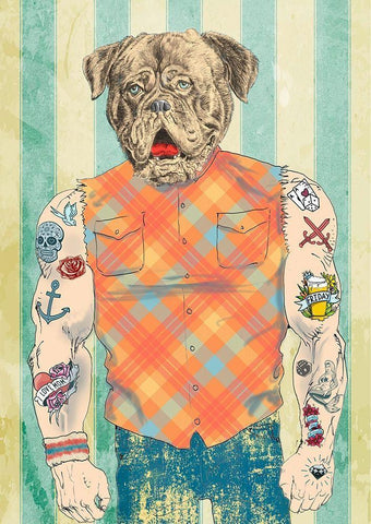 Gentle Giant White Modern Wood Framed Art Print with Double Matting by Spencer, Matt