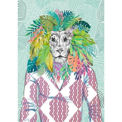 King of the Jungle Gold Ornate Wood Framed Art Print with Double Matting by Spencer, Matt