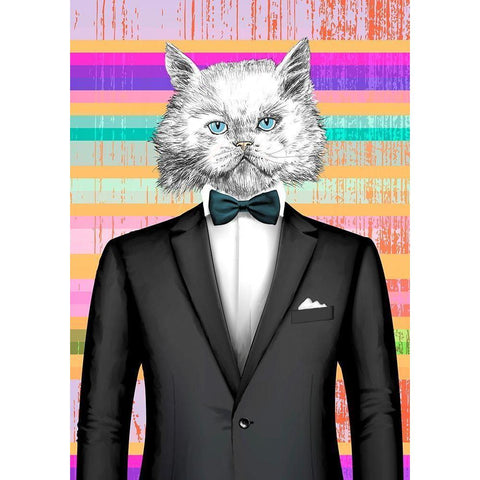 The Gentleman Black Modern Wood Framed Art Print with Double Matting by Spencer, Matt