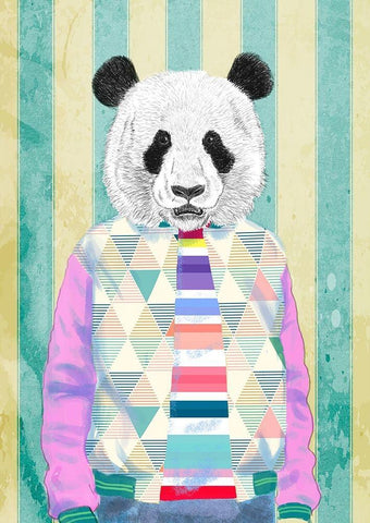 The Dude White Modern Wood Framed Art Print with Double Matting by Spencer, Matt