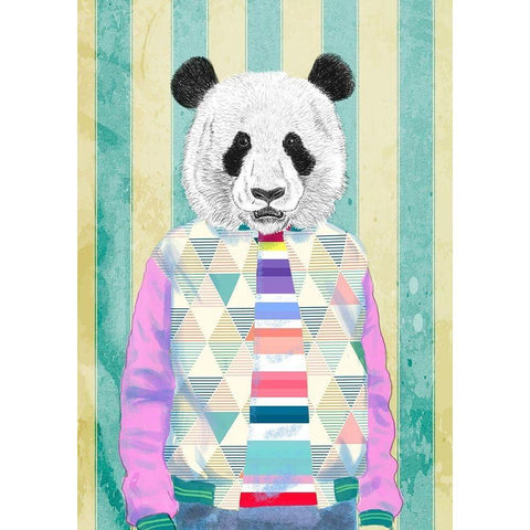 The Dude White Modern Wood Framed Art Print by Spencer, Matt