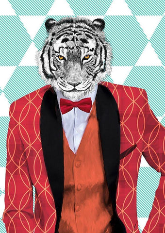 Wild Dandy (detail) White Modern Wood Framed Art Print with Double Matting by Spencer, Matt