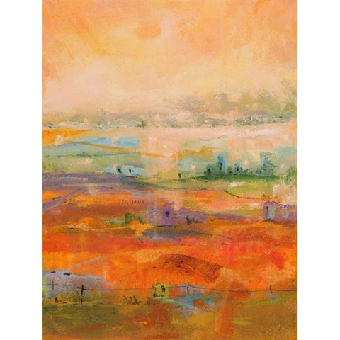 Country village II White Modern Wood Framed Art Print by Marzari, Tebo