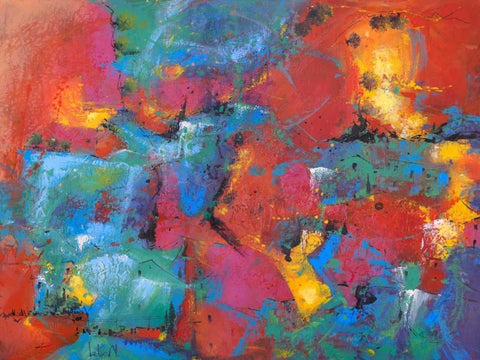 Pensieri sfuocati White Modern Wood Framed Art Print with Double Matting by Marzari, Tebo