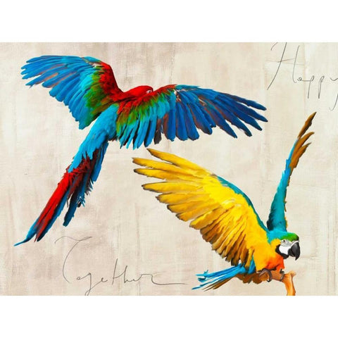 Happy Together Gold Ornate Wood Framed Art Print with Double Matting by Rizzardi, Teo