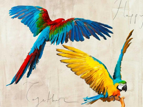 Happy Together Black Ornate Wood Framed Art Print with Double Matting by Rizzardi, Teo