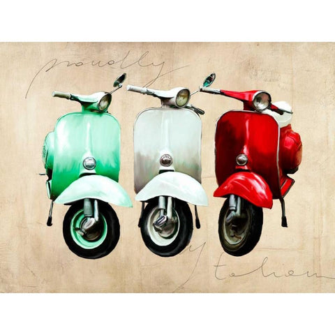 Proudly Italian Black Modern Wood Framed Art Print by Rizzardi, Teo